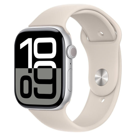 Apple Watch Series 10 GPS 46mm Silber Sportarmband Polarstern Wie Neu