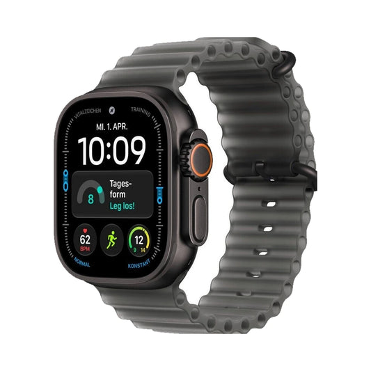 Apple Watch Ultra 4 Titan Schwarz Ocean Band Schwarz Wie Neu