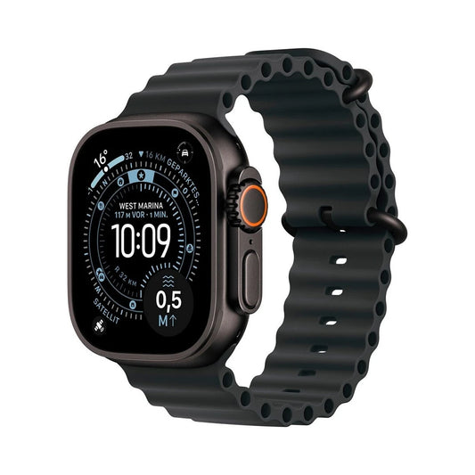 Apple Watch Ultra 3 Titan Schwarz Ocean Band Schwarz Sehr Gut