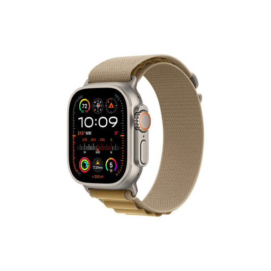 Apple Watch Ultra 2 (2024) Titan Natur Alpine Loop Mandel M NEU OVP