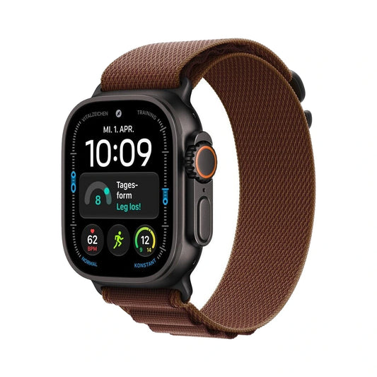Apple Watch Ultra 4 Titan Schwarz Alpine Band Burgundy M Neu Versiegelt