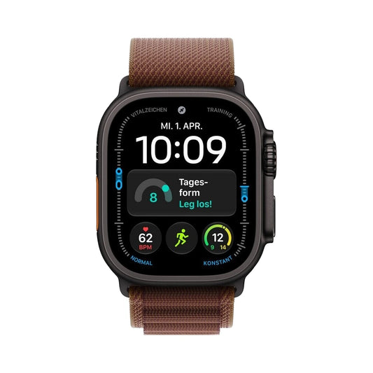 Apple Watch Ultra 4 Titan Schwarz Alpine Band Burgundy M Neu Versiegelt