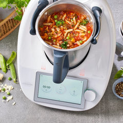 Vorwerk Thermomix TM6 Weiß + Transporttrolley Gut