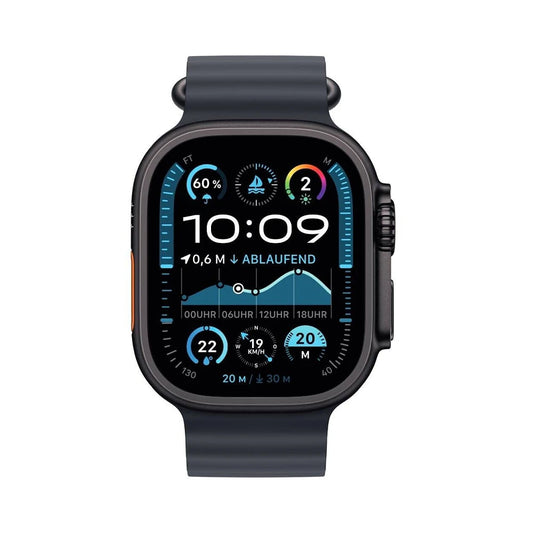 Apple Watch Ultra 2 Titan Schwarz Ocean Armband Schwarz Wie Neu