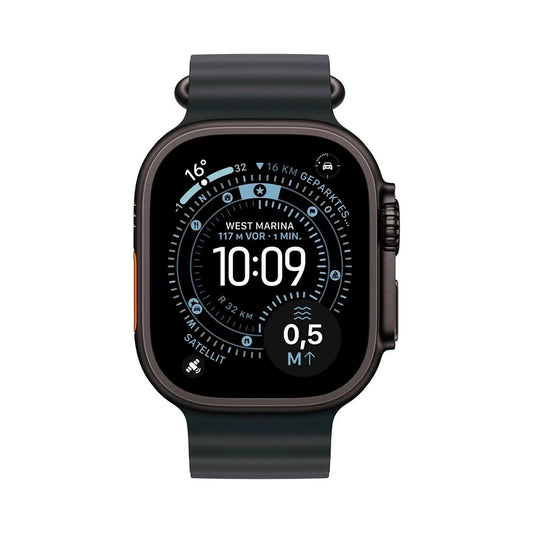 Apple Watch Ultra 3 Titan Schwarz Ocean Band Schwarz Sehr Gut