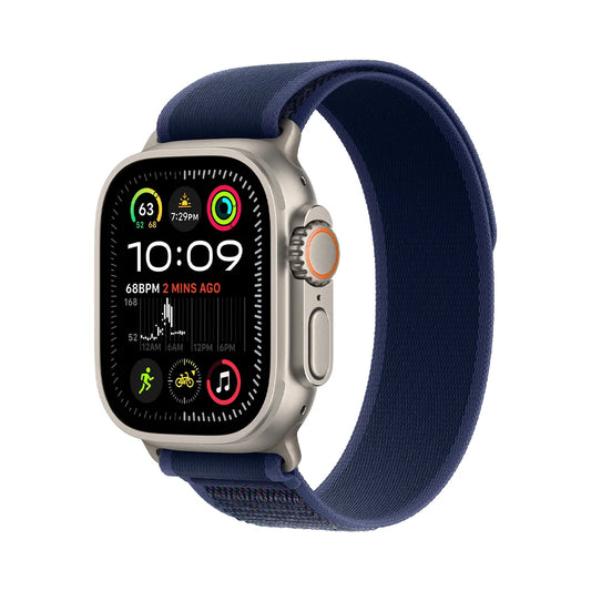 Apple Watch Ultra 2 Titan Natur Trail Loop Blau M/L NEU OVP
