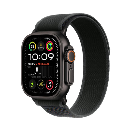 Apple Watch Ultra 2 (2024) Titan Schwarz Trail Loop Schwarz M/L Neuwertig