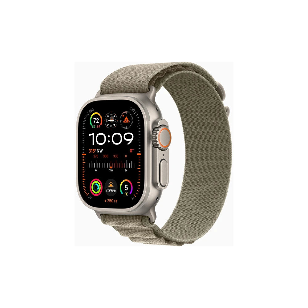 Apple Watch Ultra 2 Titan Alpine Loop Oliv 49mm Large Sehr Gut